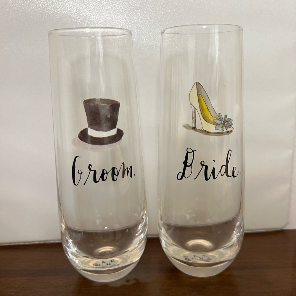 Set of Rae Dunn Wine Flutes